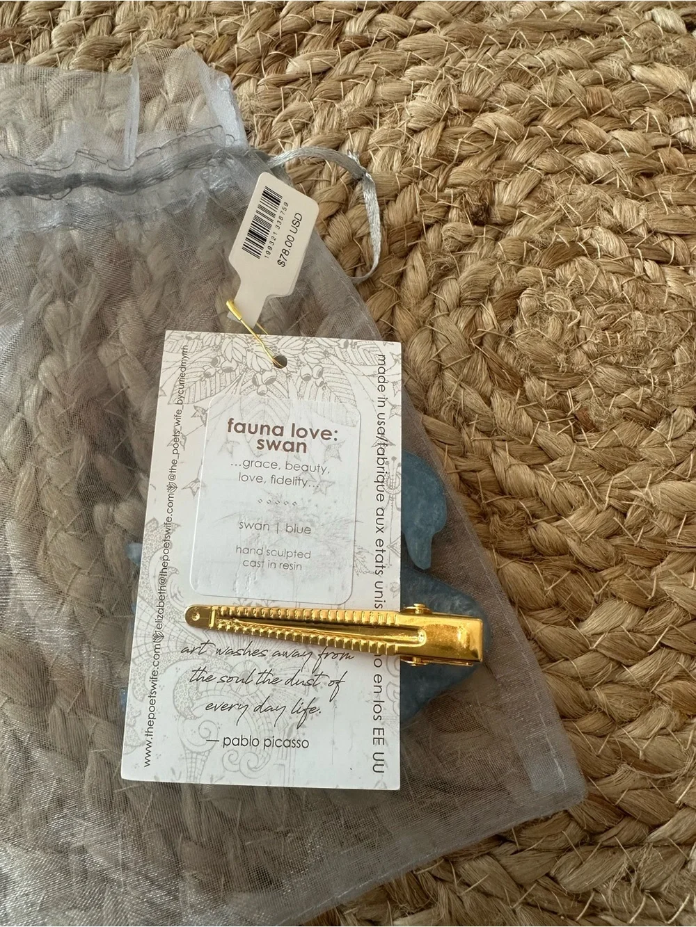 Fauna love swan barrette from Free People. NWT